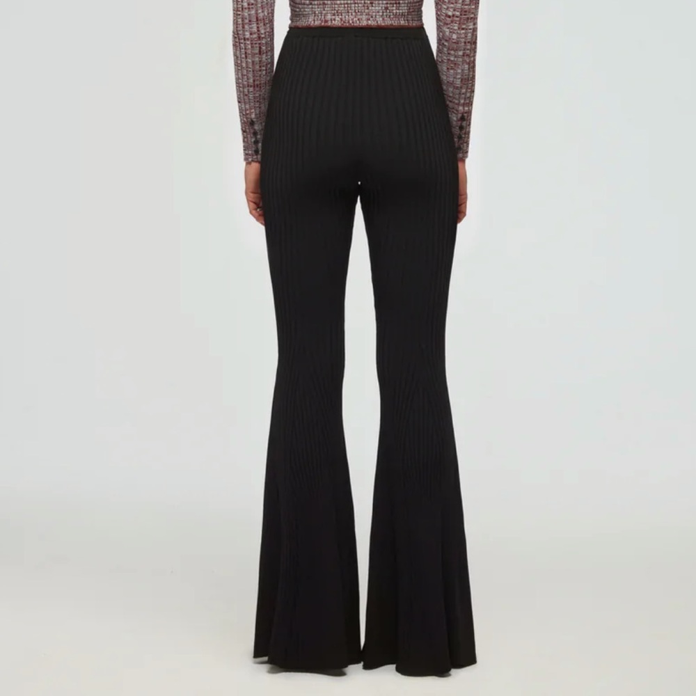 Self-Portrait Ribbed Knit Trouser - Picture 3 of 15
